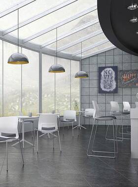 简ZC-C19约时尚办公接待椅升降转加厚塑料高脚吧坐椅带垫职酒员电