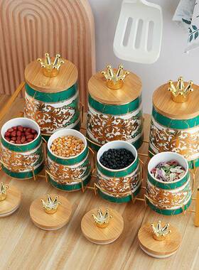 五谷杂粮物陶罐零食储干房货茶10187叶食品级厨用品厂家直供瓷密