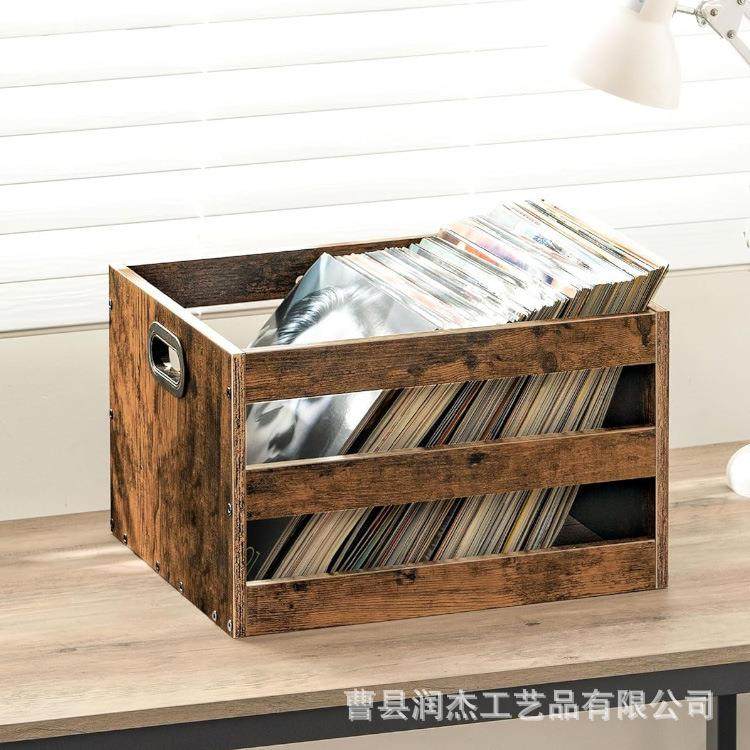 实木桌面收纳筐复古木制资料文件整理筐正方形书本杂志储物篮,节庆用品/礼品,新娘配件,淘宝优惠券,粉丝福利购,淘宝优惠卷
