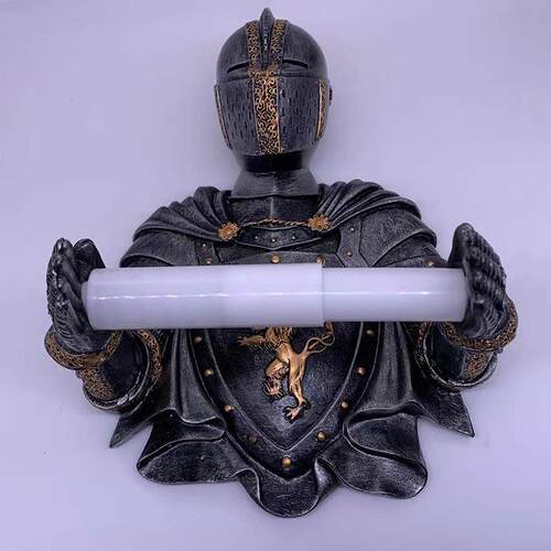 创意骑士士兵厕所纸巾架卫生间纸巾筒挂壁式免打孔纸巾抽卷纸