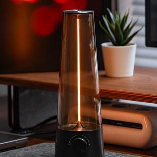 弦影复古夜灯酒吧桌面灯露营氛围灯卧室小夜灯创意充电款床头灯