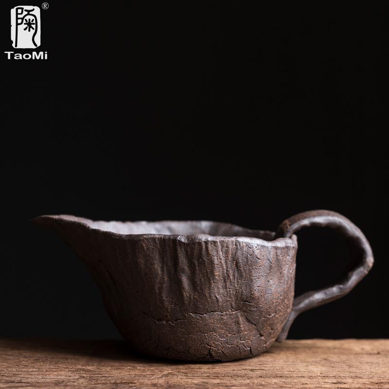陶迷创意纯手工粗陶公道杯大容量家用分茶器过滤公杯茶杯茶具配件