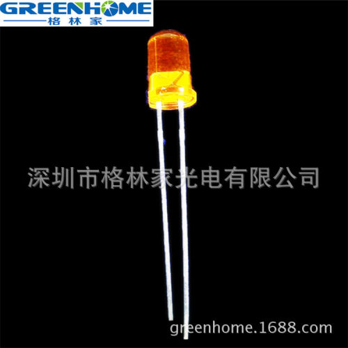 F5/5mm圆头无边短脚高亮橙发橙 橙色LED 直插LED灯珠