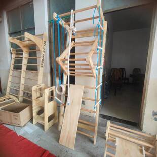 正方肋木架室内家用组合健身器材训练康复儿童攀爬架压腿拉伸木架