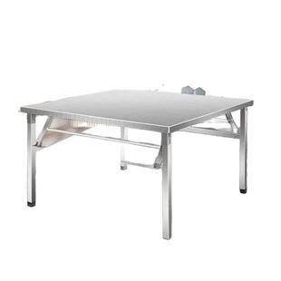 德国进口不锈钢折叠桌子餐桌家用烧烤户外桌吃饭夜市摆摊便携桌方