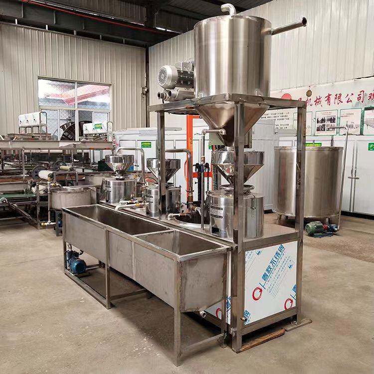 大型全自动豆腐机器家用小型做豆腐设备盛合双联磨三连磨豆制