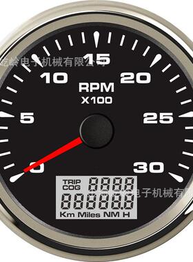 85mm通用汽车转速表3000-8000rpm赛车船舶游艇改装汽油柴油发动机