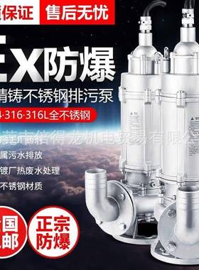 不锈钢304防爆潜污水泵BWQ耐腐蚀耐酸碱化工泵