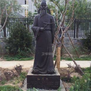 大型纯铜孙思邈李时珍十大名医历史人物雕塑医馆摆件玻璃仿古铜