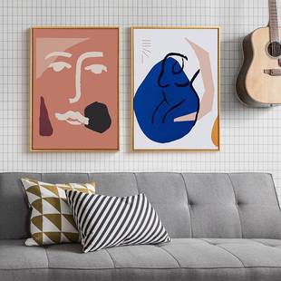 北欧现代简约马蒂斯抽象客厅装 饰画卧室玄关过道走廊沙发墙壁挂画
