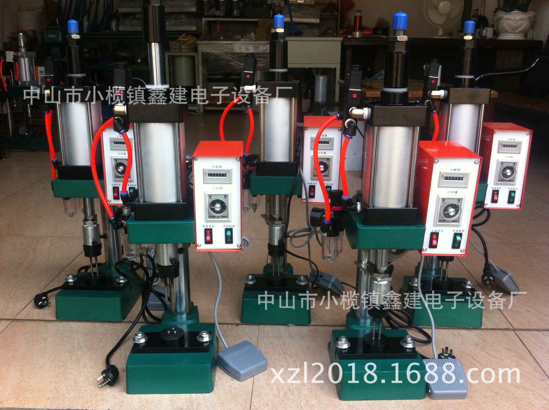 LED灯灯珠散热板压铆治具压紧机