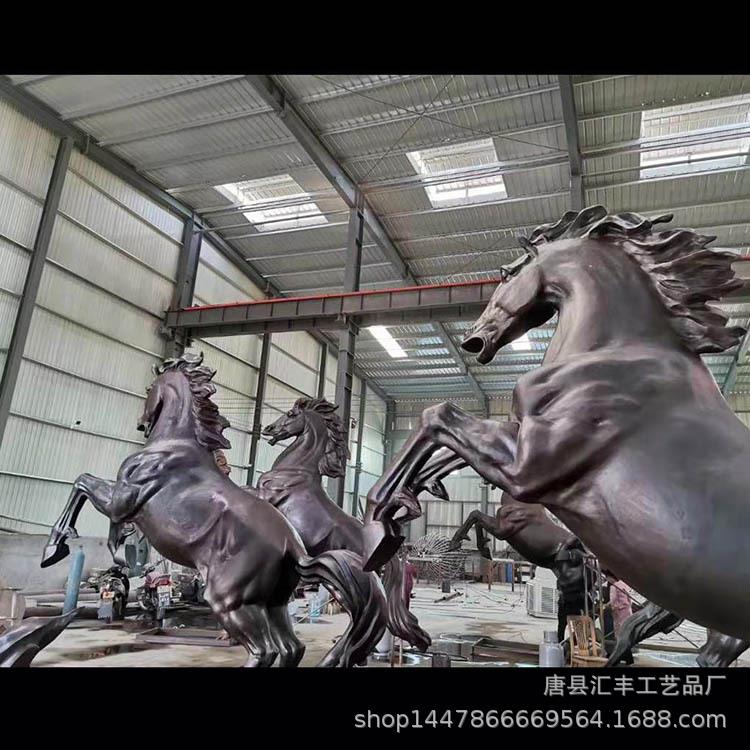 铜马大型铸铜马雕塑风水铜马跃马园林景观雕塑生肖马摆件