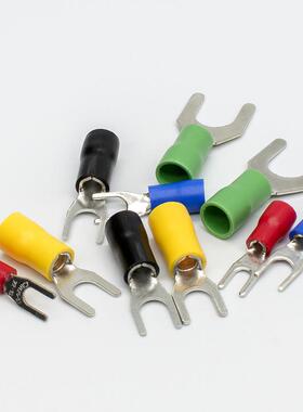 CSV2-4M黄JH线鼻子冷SV-24M欧式黄铜紫铜000个压叉形1预绝缘接线