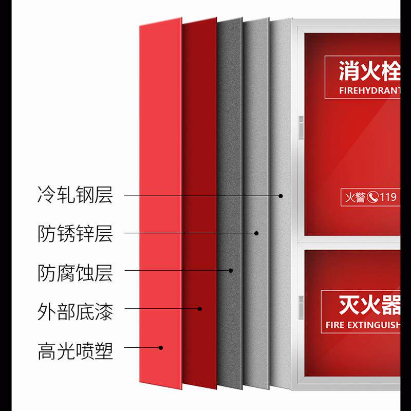 加CXQ厚消防水带消箱防栓箱子器火栓卷盘不锈钢套装室内消防消材