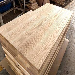 纯电实木桌定制NRY白办蜡木板升降面转角公桌脑桌柜原木板材整板