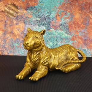 达全黄铜十宏二生肖老虎铜器件虎玄关虎生威铜老虎摆器
