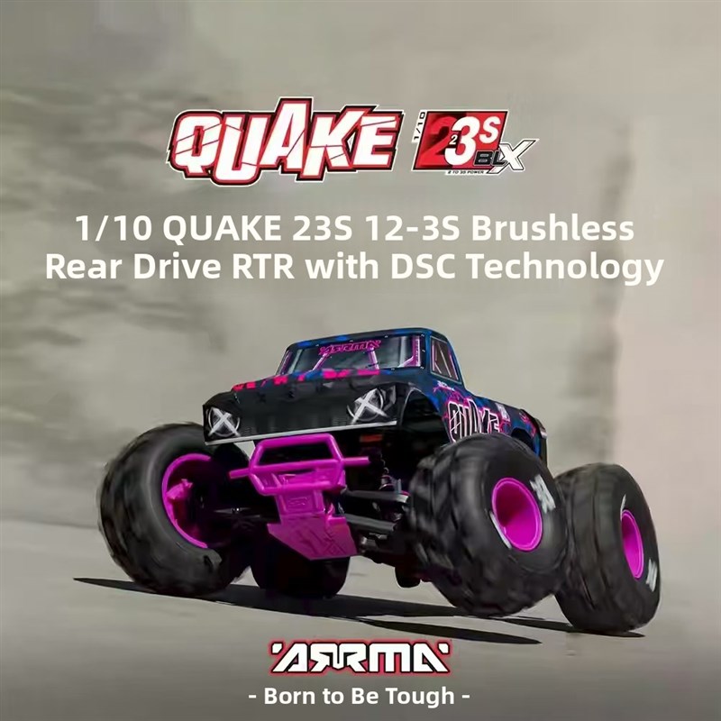 ARRMA d1/10 QUAKE快客 后驱无刷2-3S DSC模型遥控特技大脚车RTR