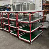 防静电精益动管973周转车拣带轮多分货架带刹层车工具车仓库线棒