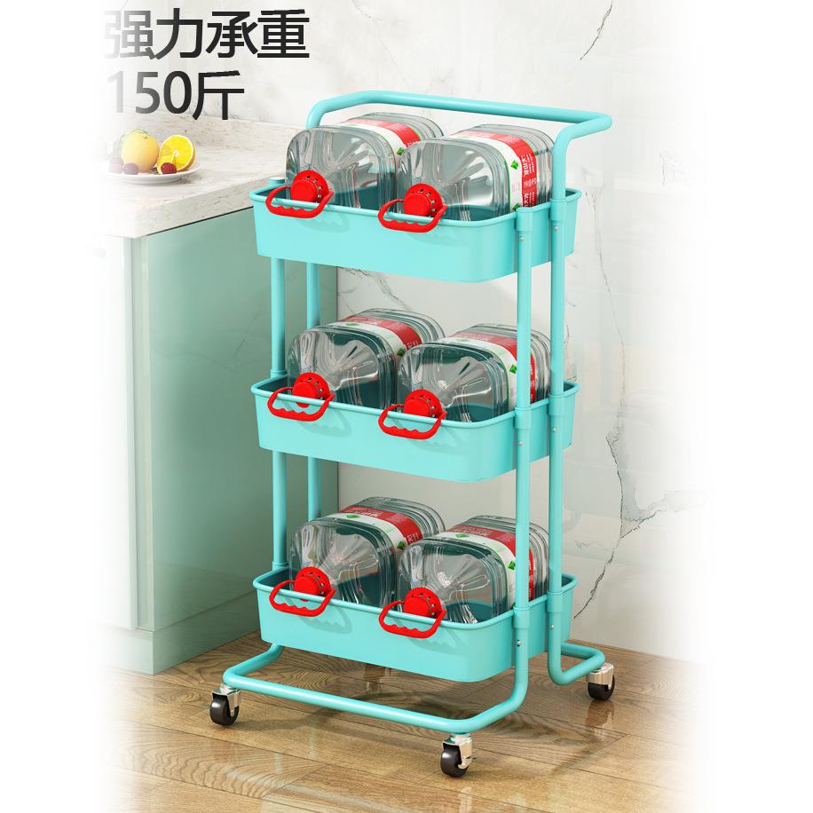 置物架可移动置小推车儿用品多层可纳移婴动食新生儿卧室零厨房收