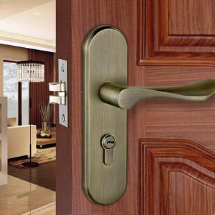 固特现门锁室内单舌静音执门锁代卫生间手具卧室锁木门3516把手锁