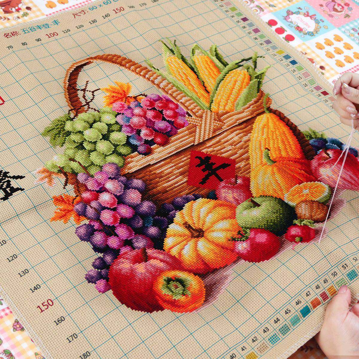 谷丰登字绣厅2025新款客餐厅简单五乔迁十玄关摆件丰收手工自F99M