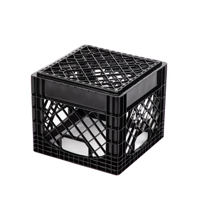 塑料筐16夸箱子加厚流箱物黑色工塑料收纳筐LEO牛奶箱脱快递周转