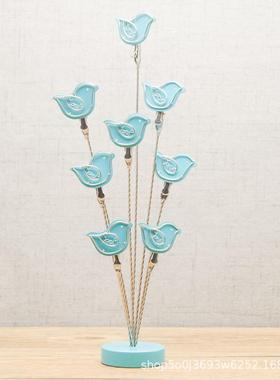 厂家创意品清新简洁和平鸽多头相礼夹居家便夹签片E8时尚特色便笺