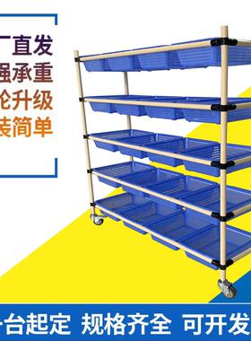 电商分拣车车间配货车仓库物料架打56148递包管多层精益可移快动