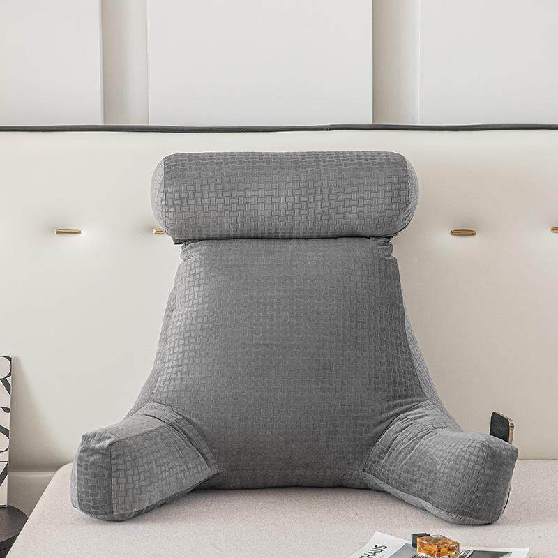 床头靠垫软2023-A包床上背靠护水波纹垫阅读枕背大靠枕靠读书腰枕