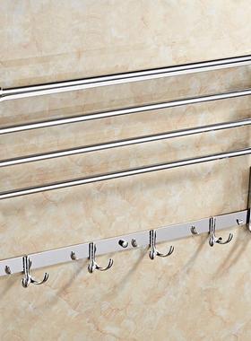 厂家销浴室浴巾架349不锈钢折叠卫生间卫浴五毛挂金件巾直浴巾置