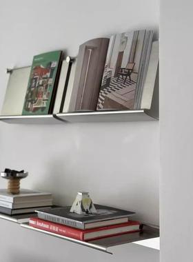 列中墙上古壁20904挂不锈钢置物架一字搁板展书架客厅背景墙装饰