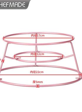 学厨不玫瑰金WK94256存8寸冷却架晾网戚风蛋糕模烘焙工具面粘包冷
