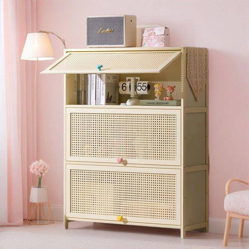 书柜书架收纳落地防油尘MIZ带门置物柜客柜厅透明展示柜储子物柜