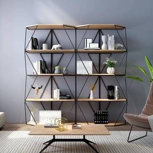 轻奢置物架落地客厅展示架陈列架书架铁艺收纳架子办公室网红书柜