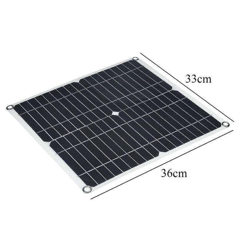 25W-18V柔性车充太阳能光伏板双USB输出太阳能电池板车船發電板