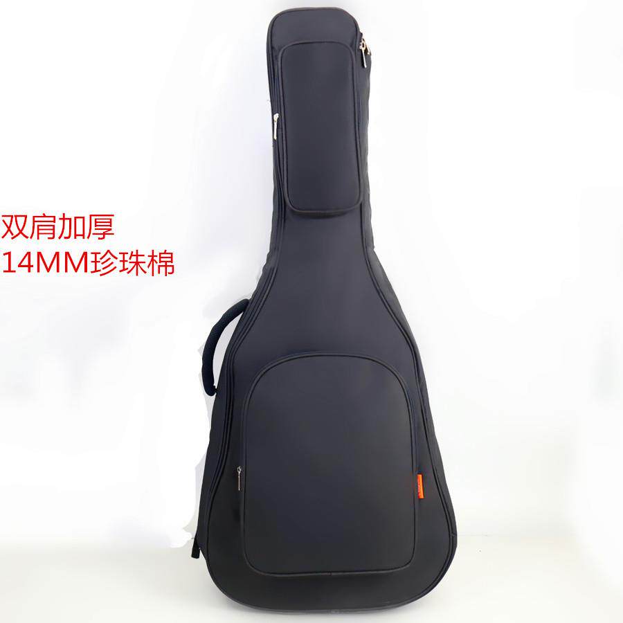直销加厚14mm珍珠棉吉他包防水吉他包40/41双肩民谣吉他包