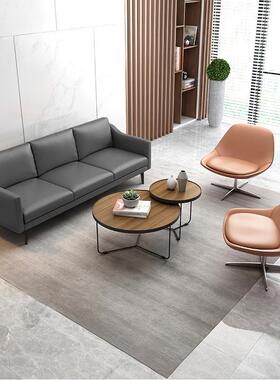 简约休闲办公沙发茶几组合接待沙发洽谈会客沙发深圳办公沙发