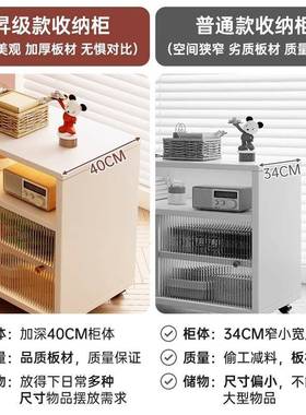 件文柜办KCQ公室木质带锁小抽柜子移动收纳柜屉柜带下轮桌储物柜