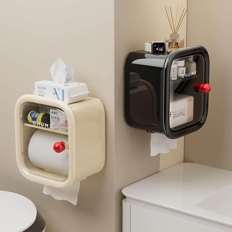 生间厕纸盒厕所纸巾盒抽盒卫生卫纸置物纸架卷纸水壁挂式防免KWU,收纳整理,首饰盒,淘宝优惠券,粉丝福利购,淘宝优惠卷
