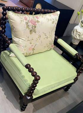 美式复古单人沙发人椅椅法式轻奢高休端家用闲椅珍珠椅698懒躺定