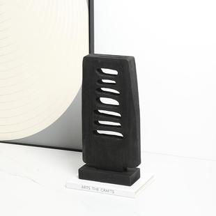 新中式古几方复形镂空小木雕售楼处摆件酒何玄FB-MC230关书柜艺术