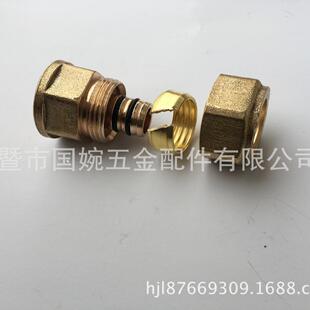 是EDHS1*1/26F接法兰盘型内直卡套式头铜管件铝塑管铜接头