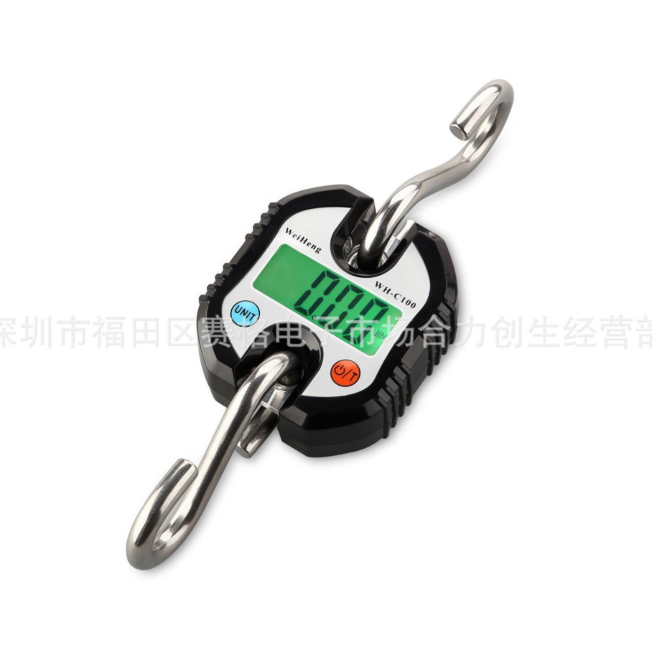 威衡C100150gk电子吊钩称3C1000斤便携式吊电子手提0秤双向拆卸