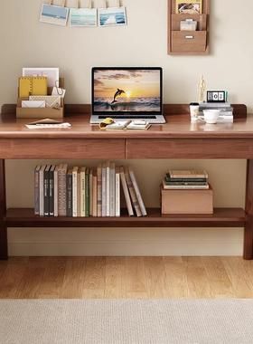 北欧实书木桌桌客厅卧室学生家用学习桌现简约办公桌QAQ日式代电