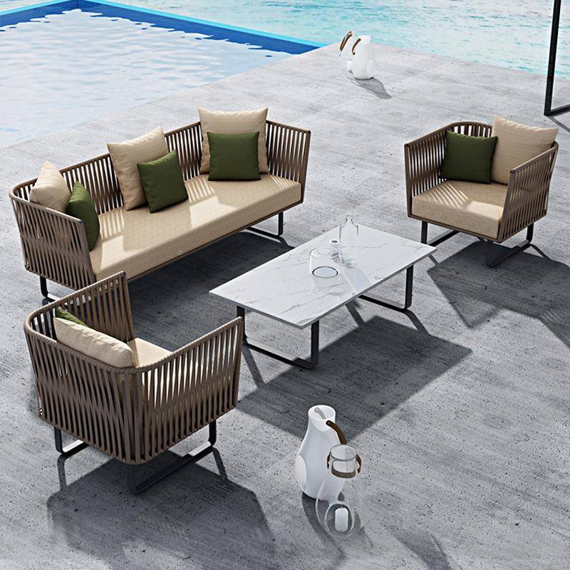 户外沙发庭院露台沙阳台藤沙发组合三918人休闲藤发椅外藤室编制