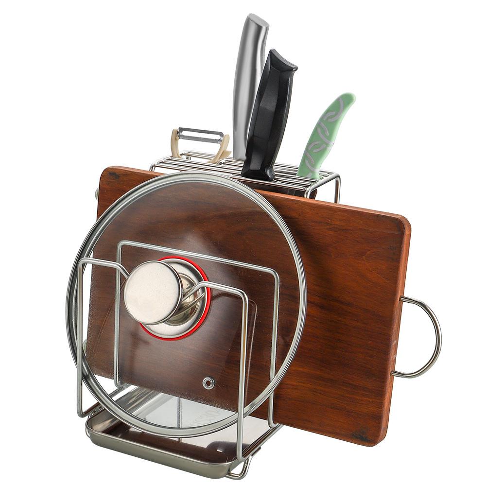 304盘不锈钢置物架菜刀架板架收家用切菜架XGJ0001纳架带接水置物