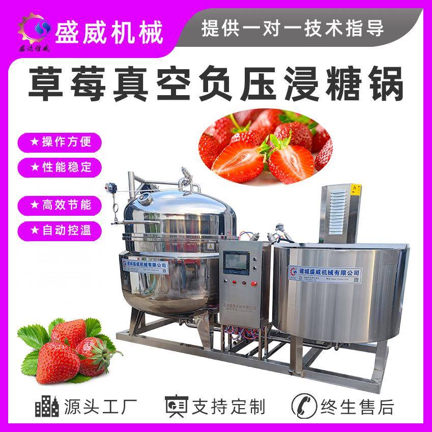 大型蓝莓树莓浸糖设备桃杏真空浸糖机商用草莓浸糖锅盛威