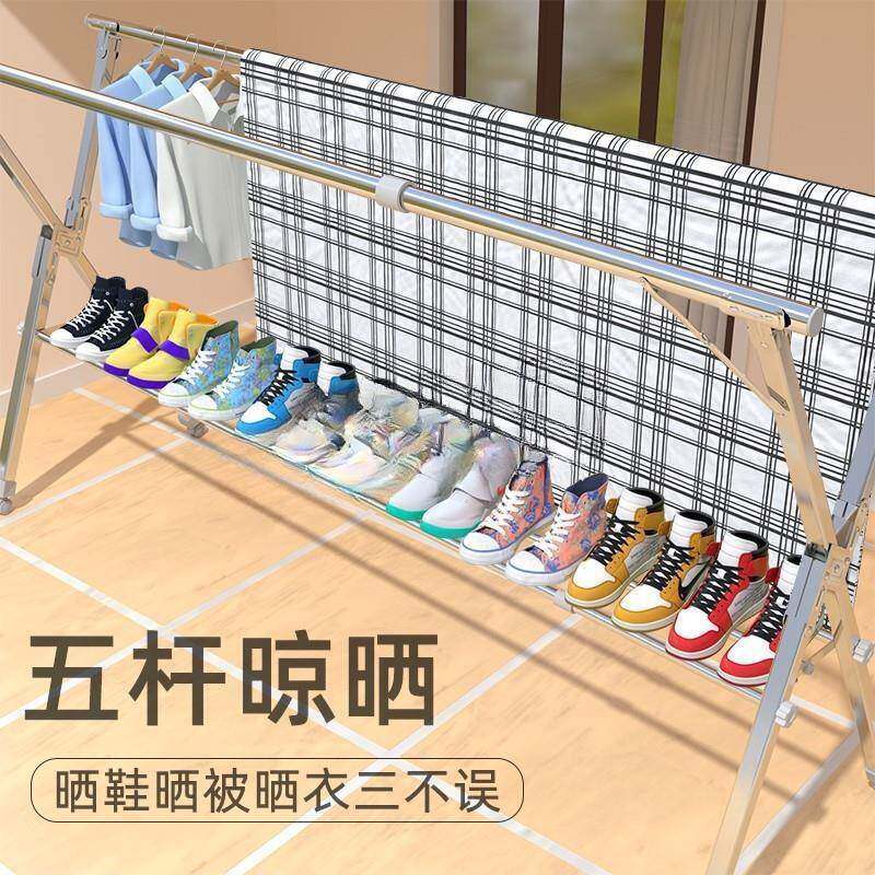 卖衣服的架子折叠伸缩挂衣架摆地摊货架折叠夜市摆摊展示架晾衣架