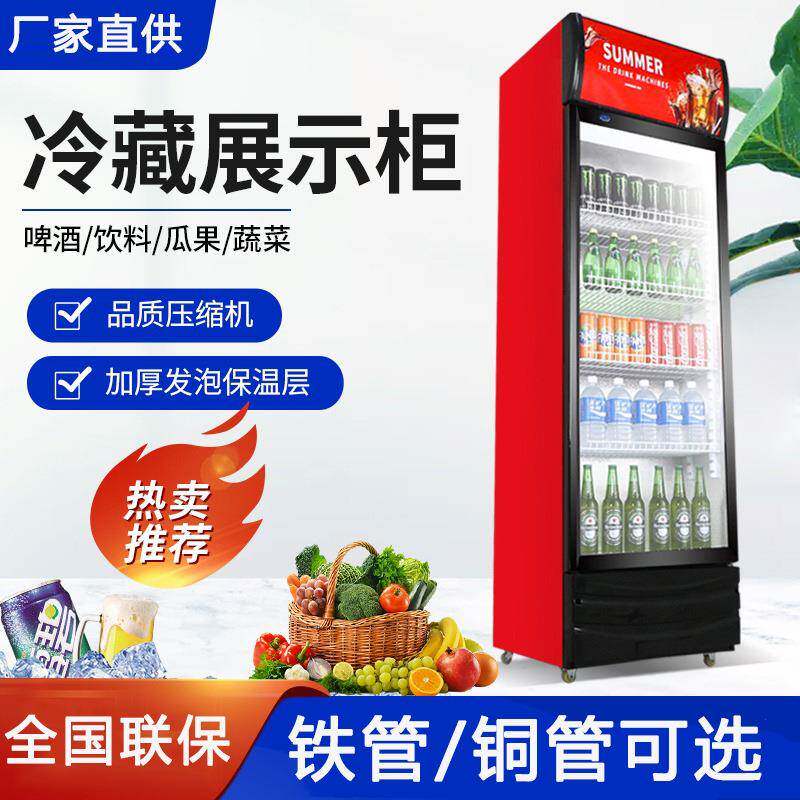 商用冰箱立式饮料柜单门保鲜柜双门啤酒柜超市冰柜冷藏展示柜立柜
