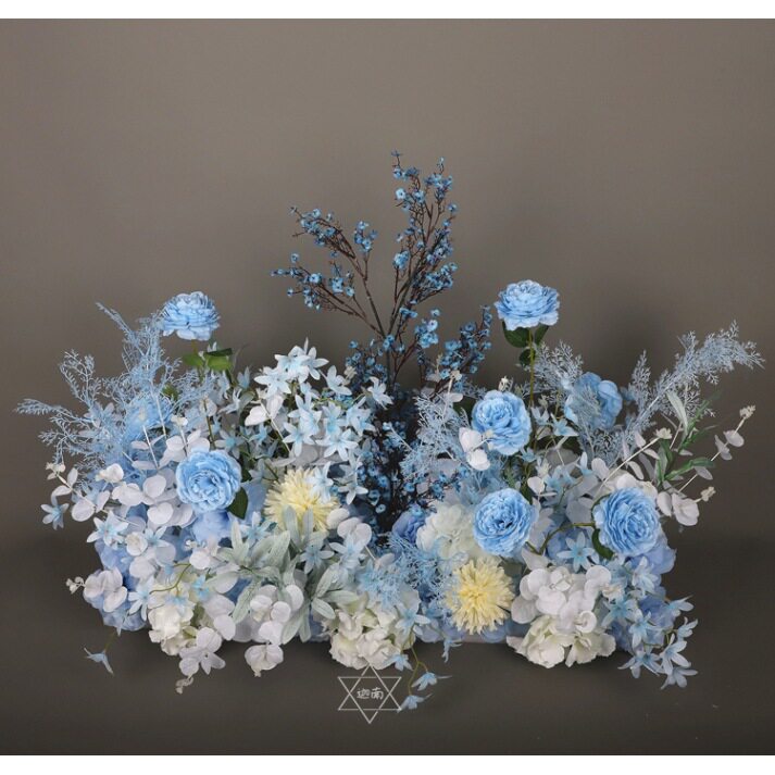 舞台布置新款婚庆道具花排排花高端花艺T台路引路引花过道路引